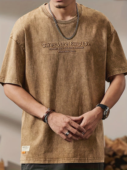 Herren Oversize Streetwear T-Shirt mit Prägung – Moderner Urban Style