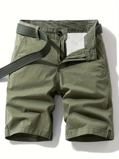 Herren Freizeit-Bermuda Shorts mit Gürtel – Klassischer Sommer-Look für Alltag und Outdoor
