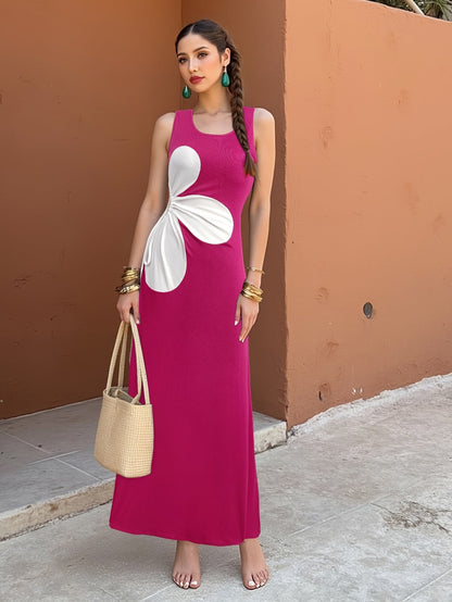 Damen Bodycon Kleid mit Blumen Cut-Out und modischem Design – Ideal für Partys und Sommer-Events
