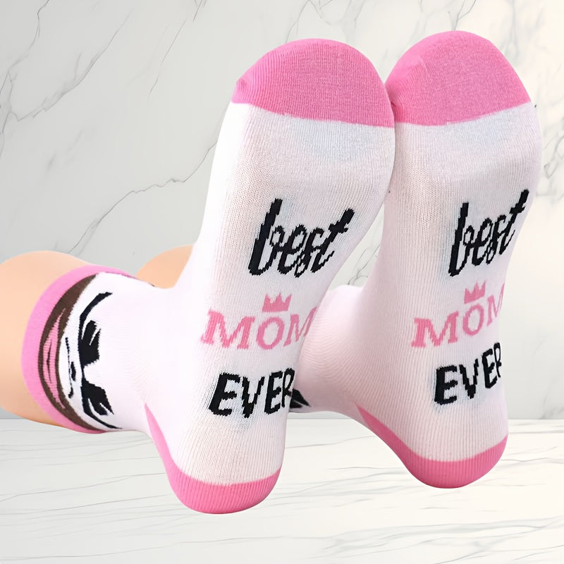 Damen Socken Best Mom Ever – Lustige Muttertags Geschenk Kuschelsocken für Frauen