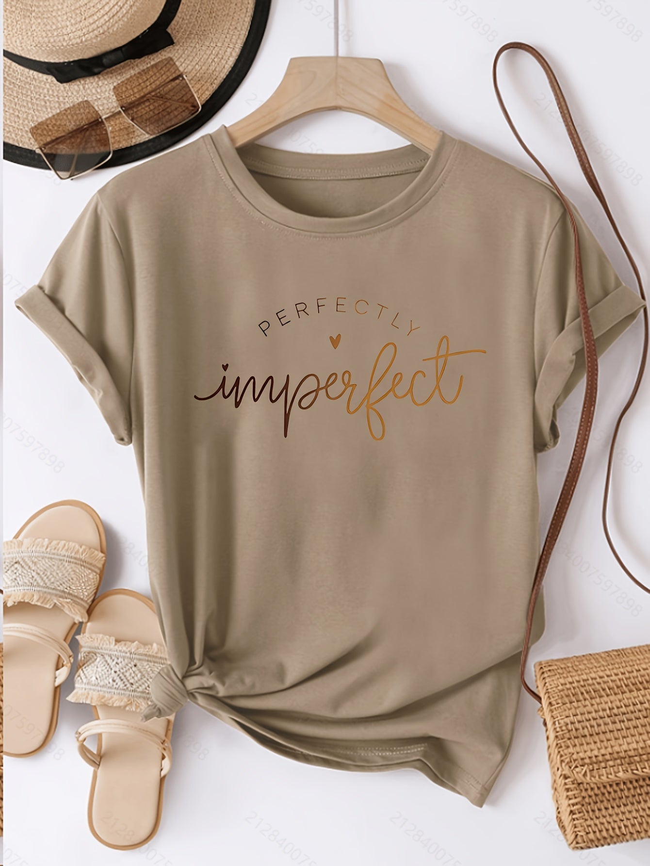 Damen T-Shirt mit Spruch 'Perfectly Imperfect' – Lässiges Statement-Shirt für Alltag und Freizeit