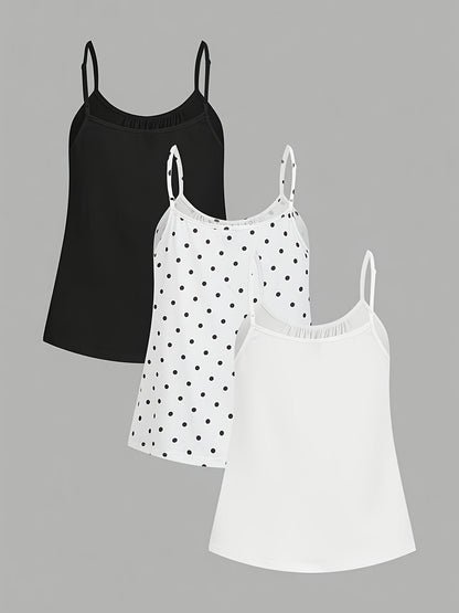 Damen Weite Camisole Tops im Set – Modischer Alltags-Look, Ideal zum Kombinieren