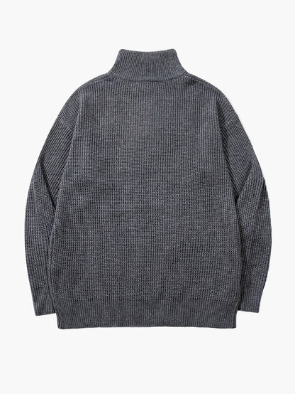 Herren Strickpullover mit Reißverschluss – Lässiger Freizeitstil für Frühling & Herbst