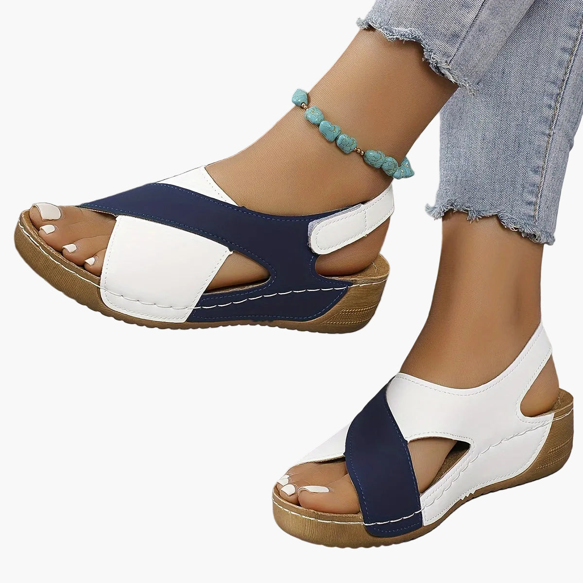 Damen Komfort-Sandalen mit ergonomischer Sohle für Alltag und Spaziergänge