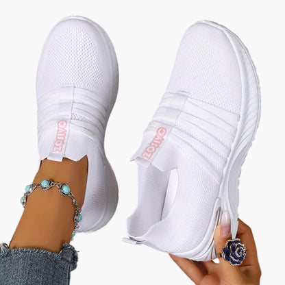 Damen Slip-On Freizeitschuhe mit Streifen – Bequeme Alltagssneaker für Freizeit & Spaziergänge