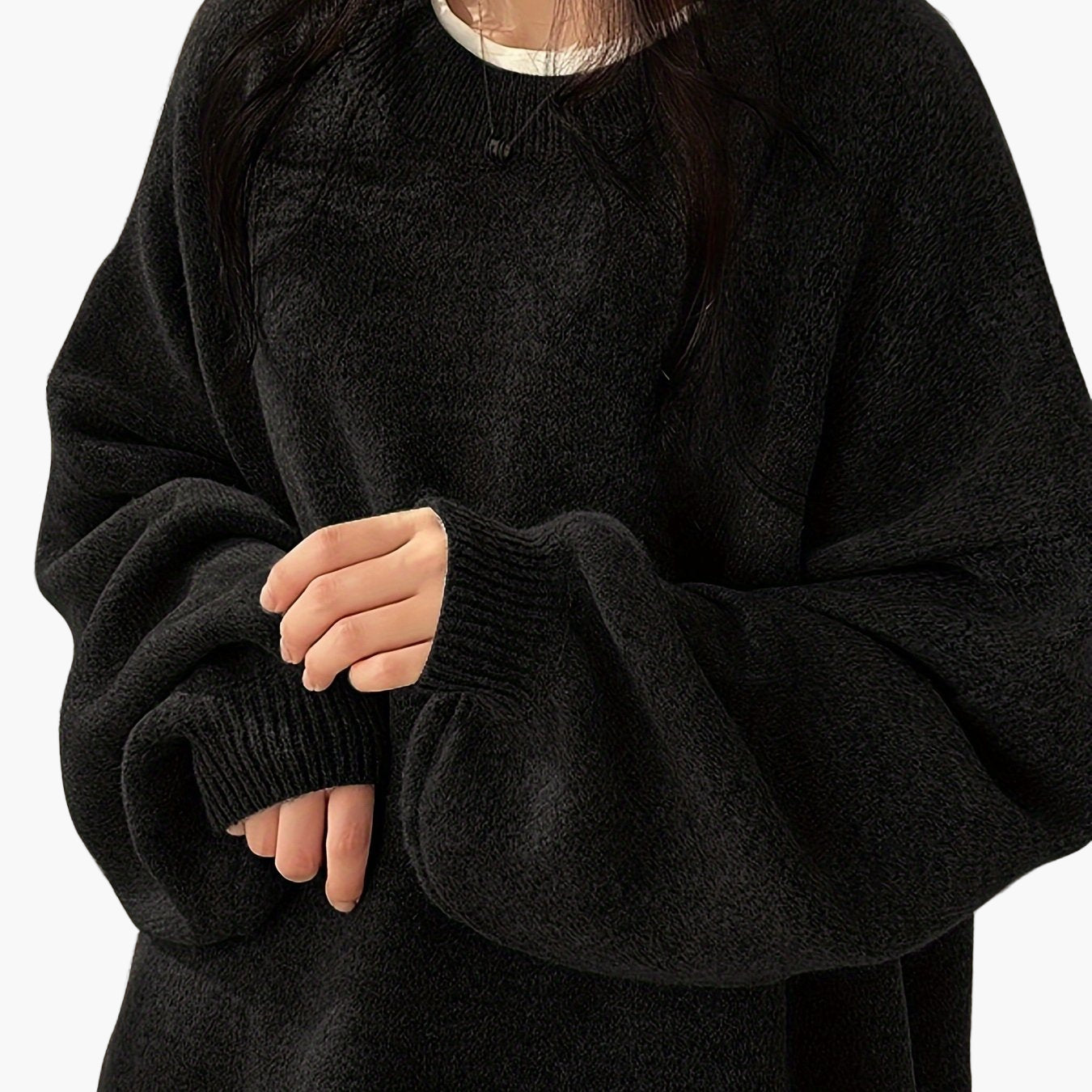 Damen Kuscheliger Oversize Strickpullover für Herbst und Winter – Lässiger Alltags-Look