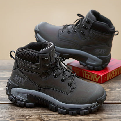 Herren Outdoor Stiefel mit Schnürung, hohem Schaft und profilierter Sohle