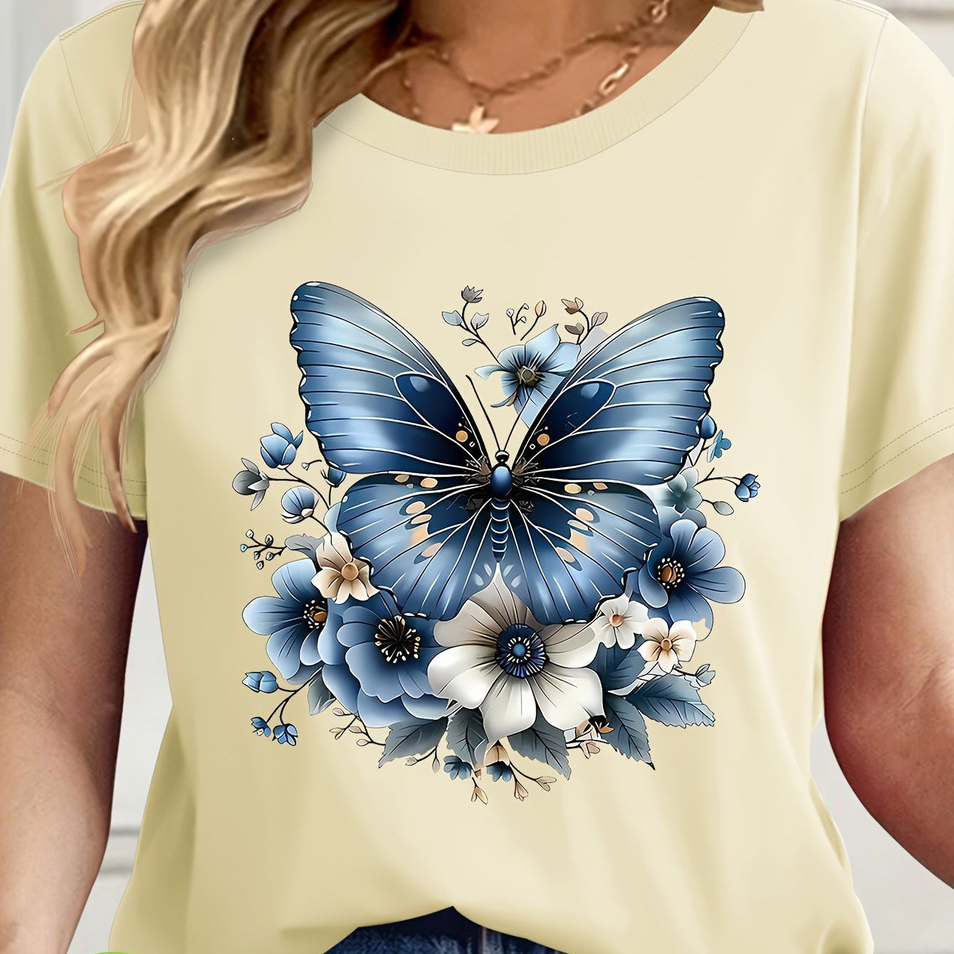 Damen Basic T-Shirt im Casual Look – Perfekt für Alltag & Freizeit
