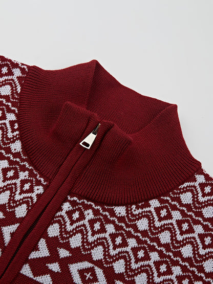 Herren Strickjacke mit Rentiermuster – Perfekt für Winter und festliche Anlässe