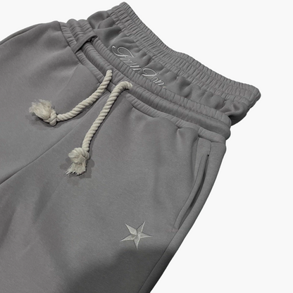 Unisex Baggy Jogginghose mit Kordelzug und Stern-Stickerei – Lässige Freizeithose für Damen und Herren