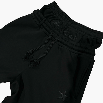 Unisex Baggy Jogginghose mit Kordelzug und Stern-Stickerei – Lässige Freizeithose für Damen und Herren