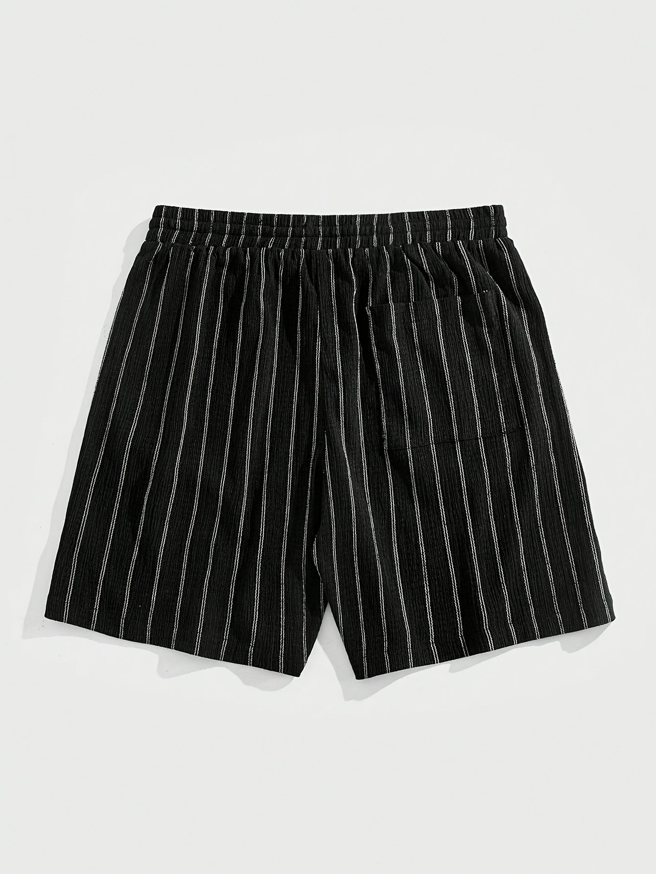 Herren Freizeit-Shorts mit Nadelstreifen und Kordelzug – Stilvolle Sommerhose für Alltag & Sport
