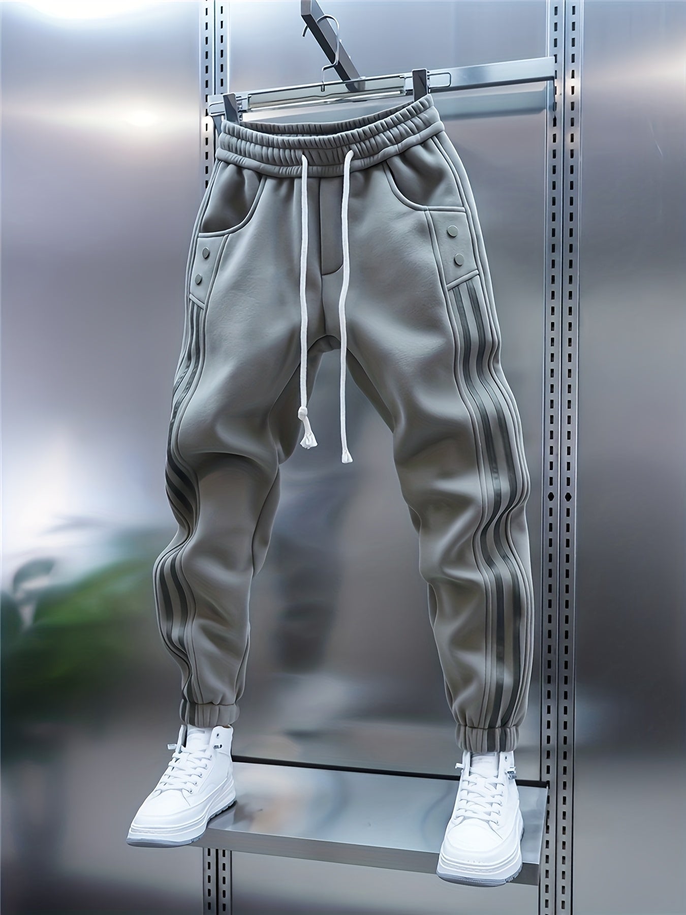 Herren Jogginghose Sportstyle mit Streifen und modernen Details