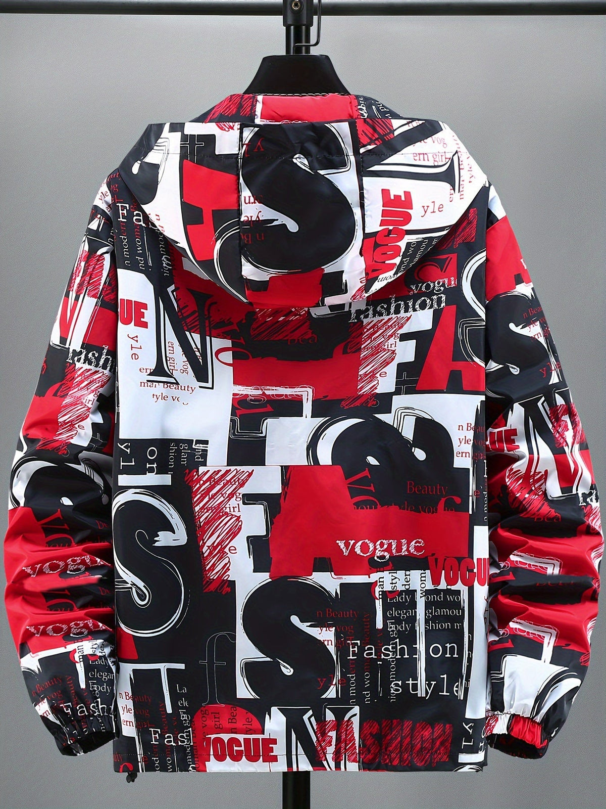 Kapuzenjacke mit auffälligem Buchstaben-Print für Herren und Damen