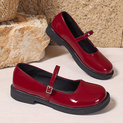 Damen Mary Jane Ballerinas im Preppy-Stil – Bequeme Alltagsschuhe mit Riemchen