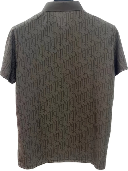 Herren Poloshirt mit modernem Muster und Knopfleiste – Stilvoll für Freizeit & Alltag