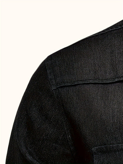 Herren Jeanshemd Slim Fit – Modisches Freizeit & Business Hemd mit Brusttaschen