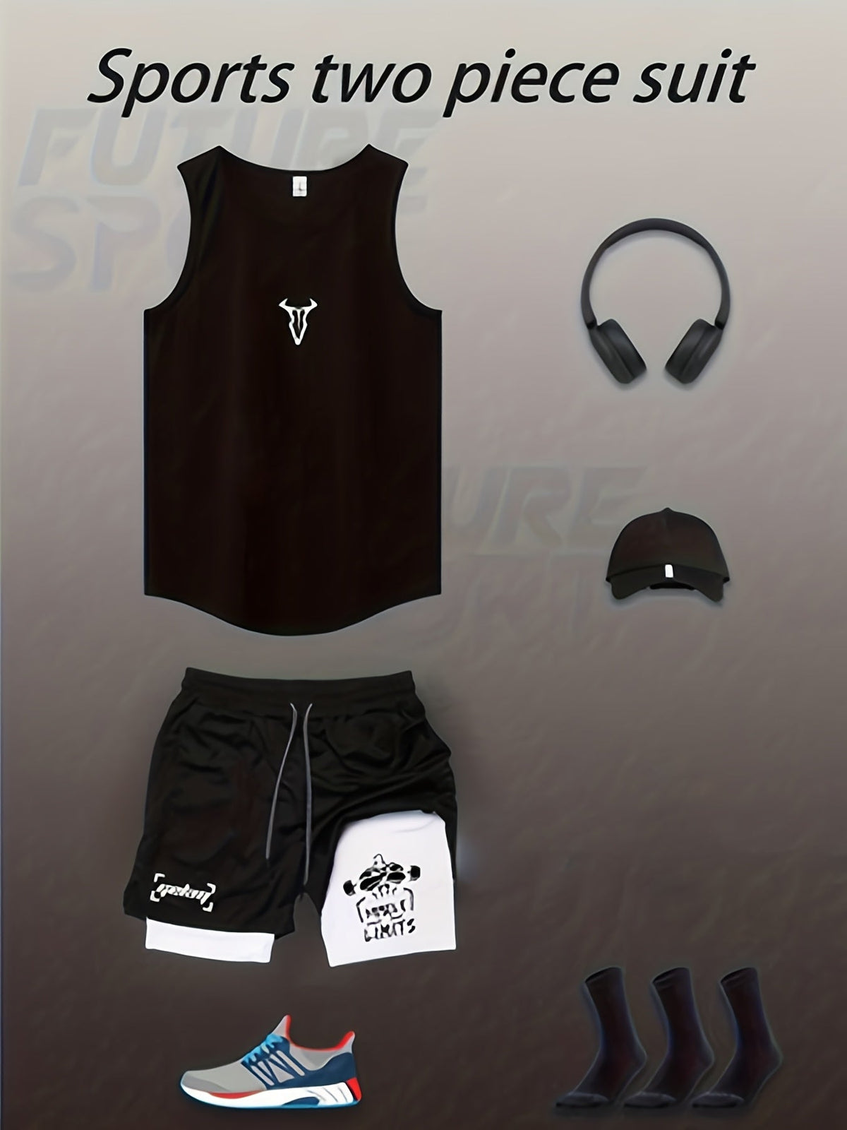 Herren Fitness Tanktop und Shorts Set – Sportliches Trainingsoutfit für das Fitnessstudio