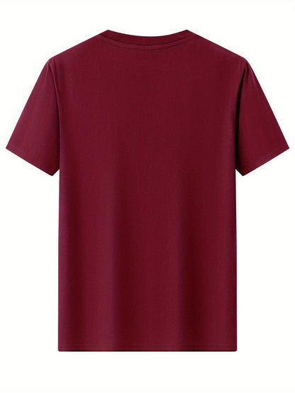 Herren T-Shirt mit modernem K-Grafikdruck, lässige Streetwear, Rundhals, Kurzarm