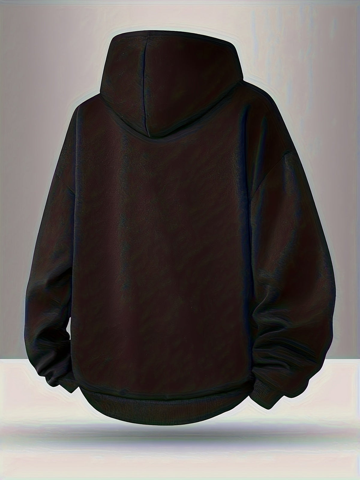 Hoodie mit Reißverschlusskragen & Kordelzug Schwarz Unisex