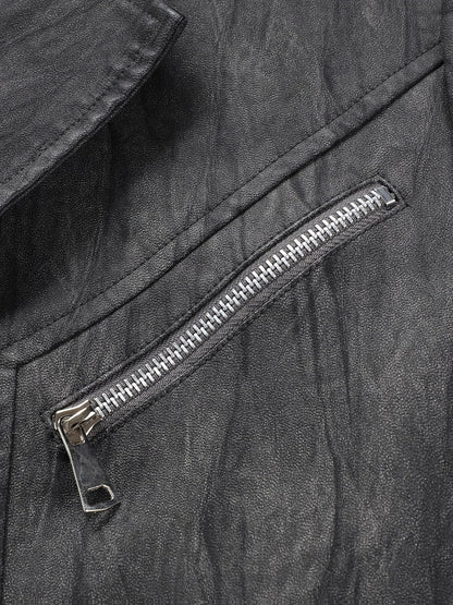 Herren Sakko Jacke mit Reißverschlussdetails und Knopfverschluss