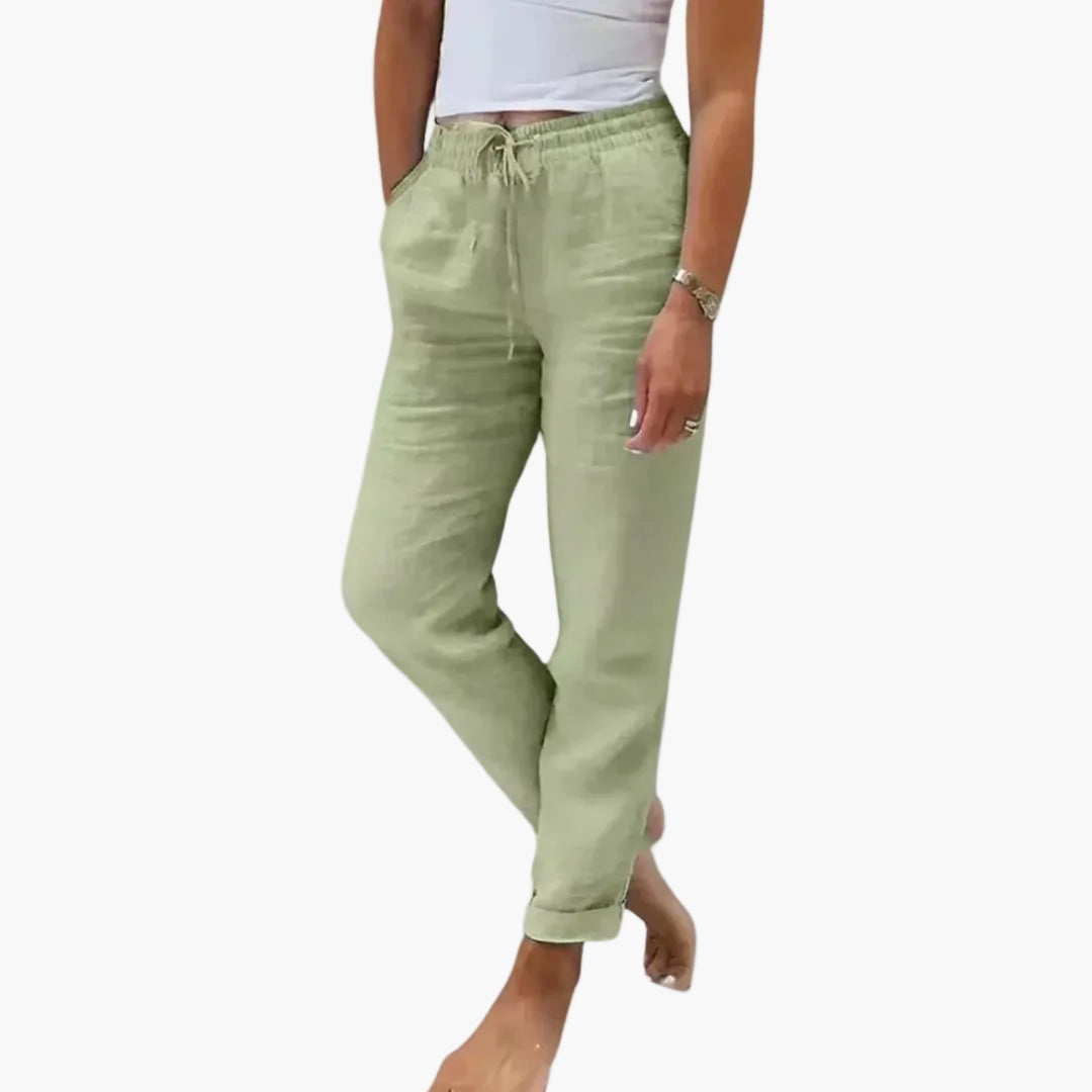 Damen Freizeithose mit Kordelzug – Bequeme Sommerhose im entspannten Stil