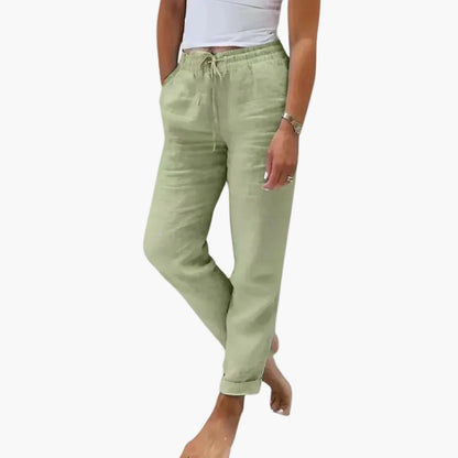 Damen Freizeithose mit Kordelzug – Bequeme Sommerhose im entspannten Stil