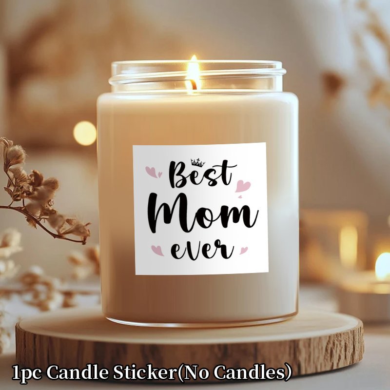 Muttertag Kerzensticker – Deko-Aufkleber "Best Mom Ever" für Frauen, Geschenkidee
