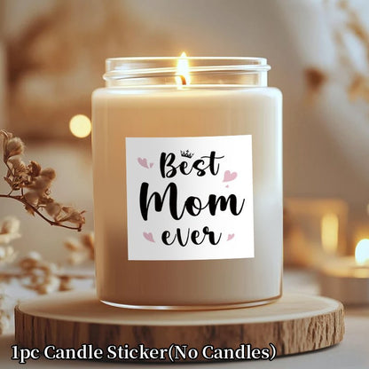 Muttertag Kerzensticker – Deko-Aufkleber "Best Mom Ever" für Frauen, Geschenkidee