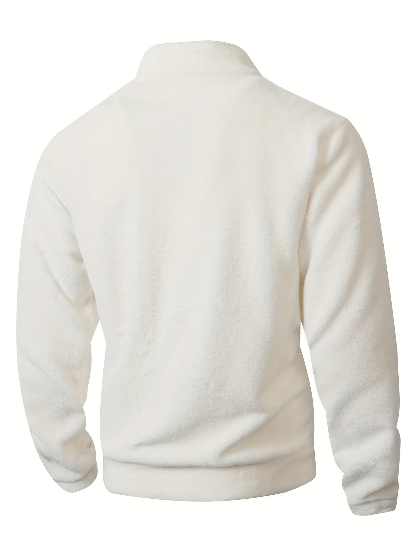 Fleece Pullover Herren mit Reißverschluss Stehkragen und Kängurutasche