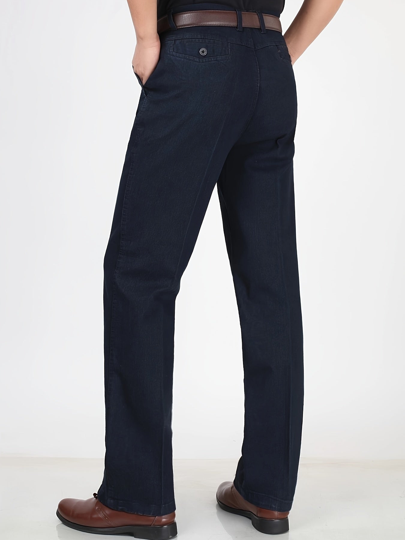 Herren Business Casual Gerade Jeanshose – Komfortabler Schnitt für Alltag & Büro