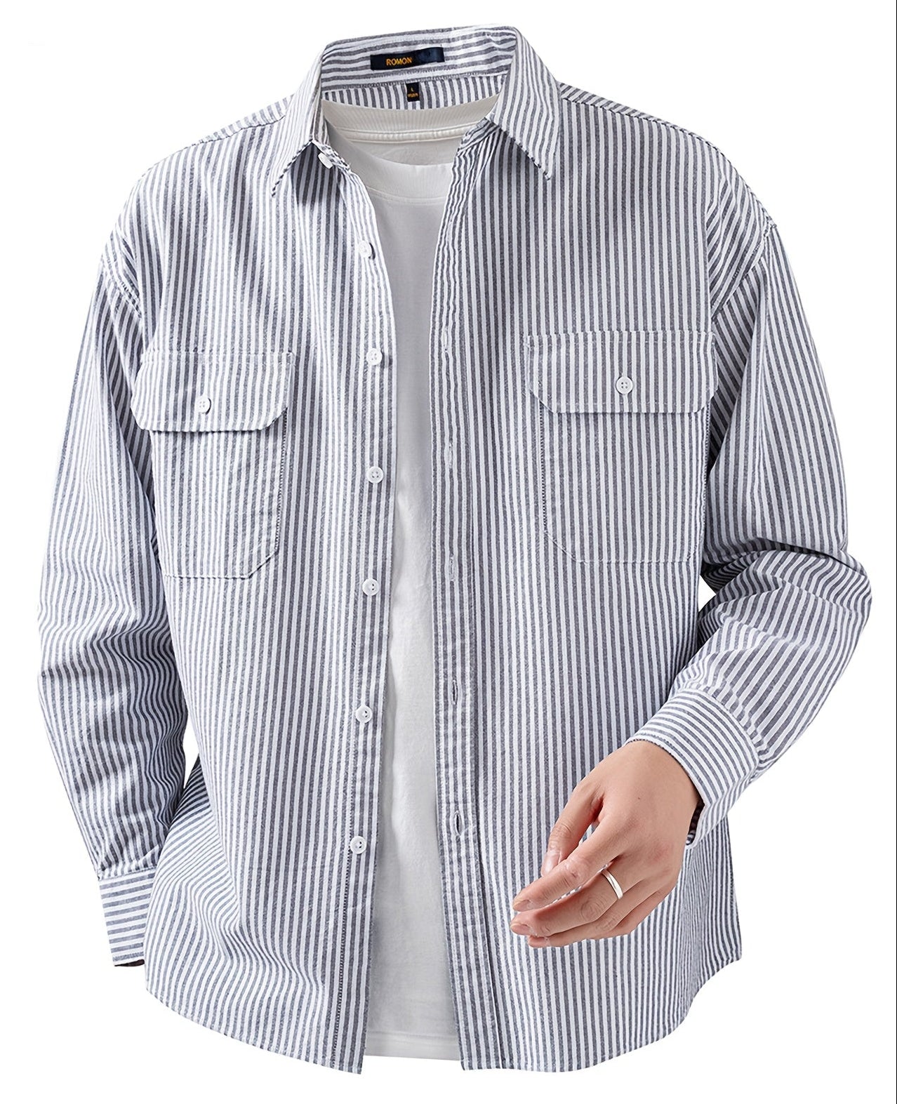 Herren Freizeit-Hemd mit Streifenmuster – Lässiger Style für Alltag und Wochenende
