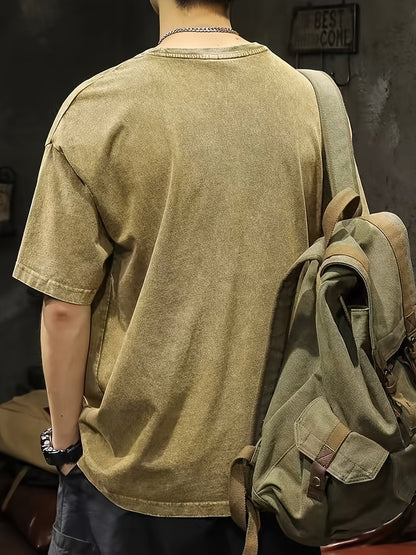 Herren Oversize Streetwear T-Shirt mit Prägung – Moderner Urban Style