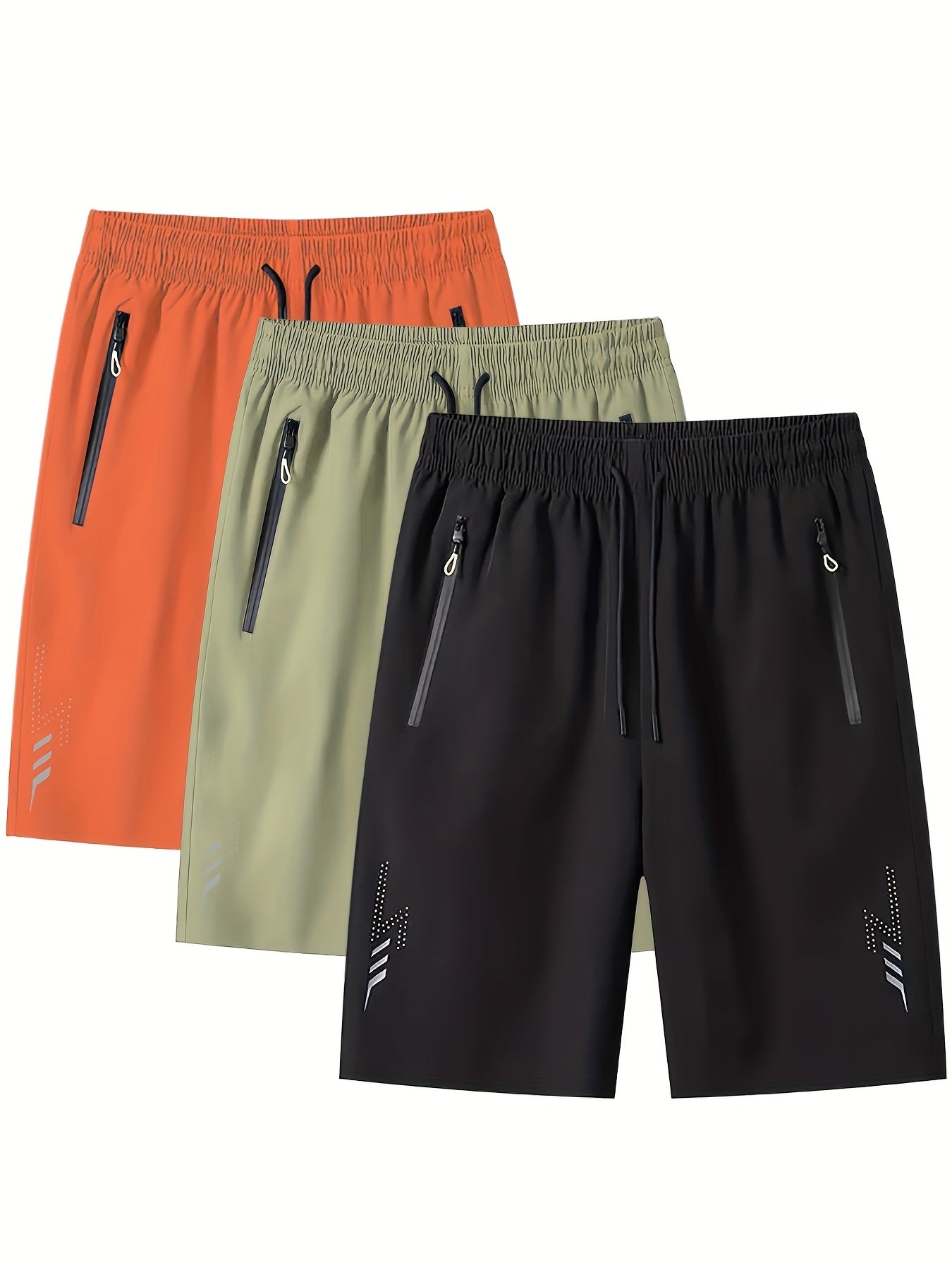 Herren Sportliche Laufshorts mit Reißverschlusstaschen – Bequeme Fitness- und Freizeithose