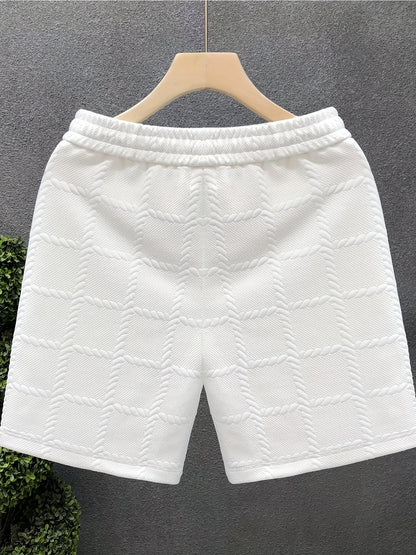 Herren Designer-Shorts mit 3D-Prägung – Modische Freizeit- und Loungewear