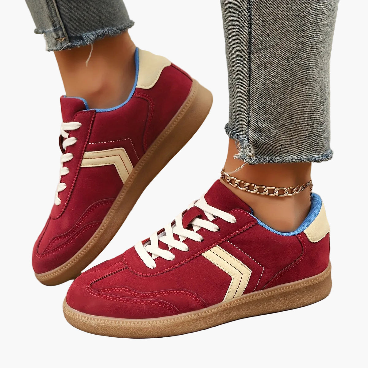 Damen Retro Sneaker im Casual Look – Bequeme Freizeitschuhe für Alltag und Streetstyle