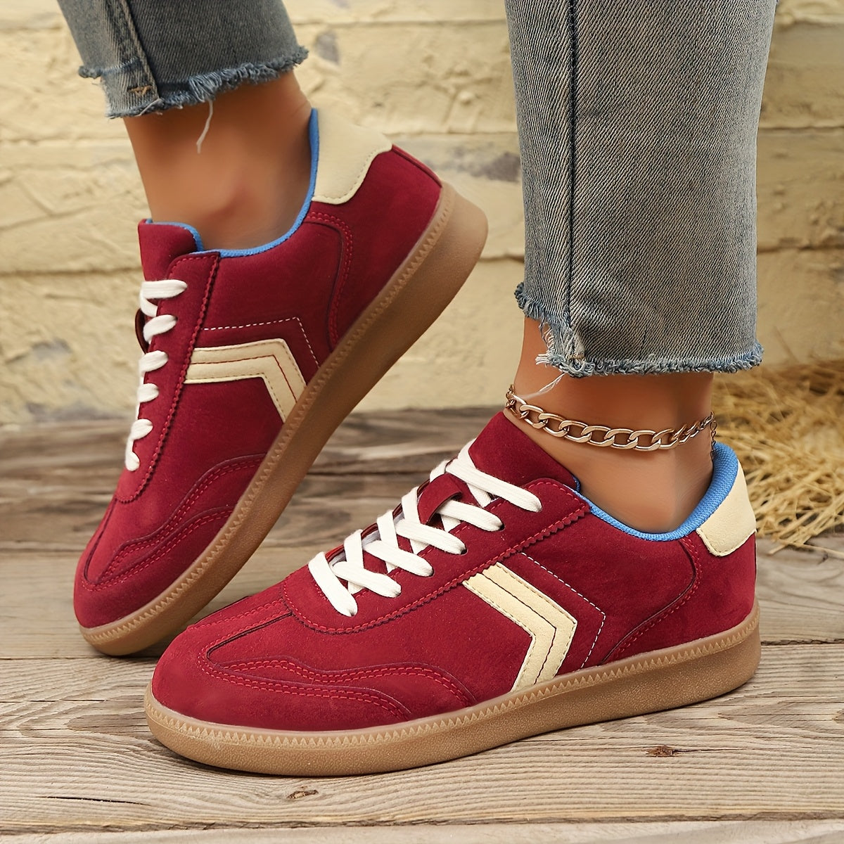 Damen Retro Sneaker im Casual Look – Bequeme Freizeitschuhe für Alltag und Streetstyle
