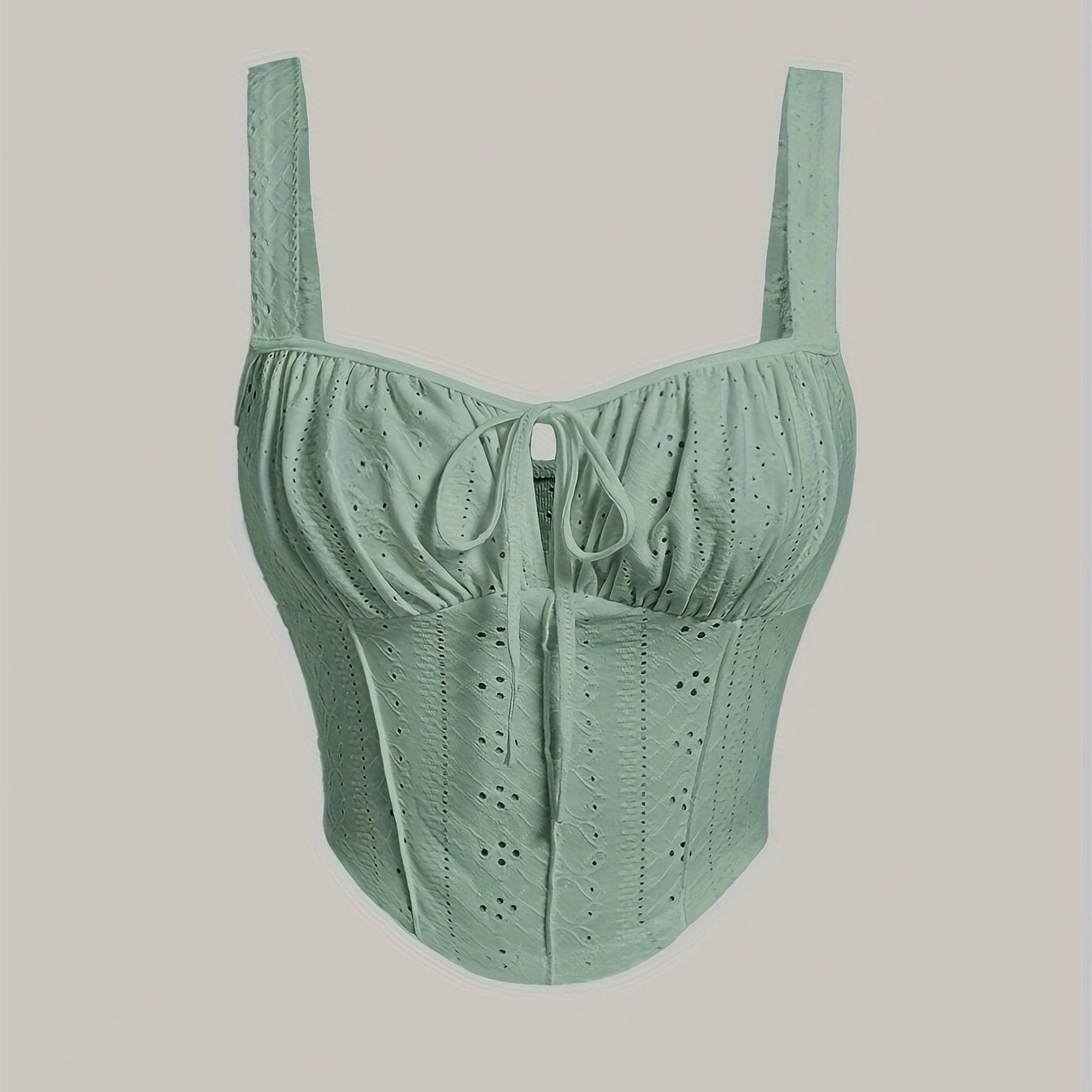 Damen Bustier Top im Boho-Stil mit Zierschnürung – Feminines Sommer-Corsagentop