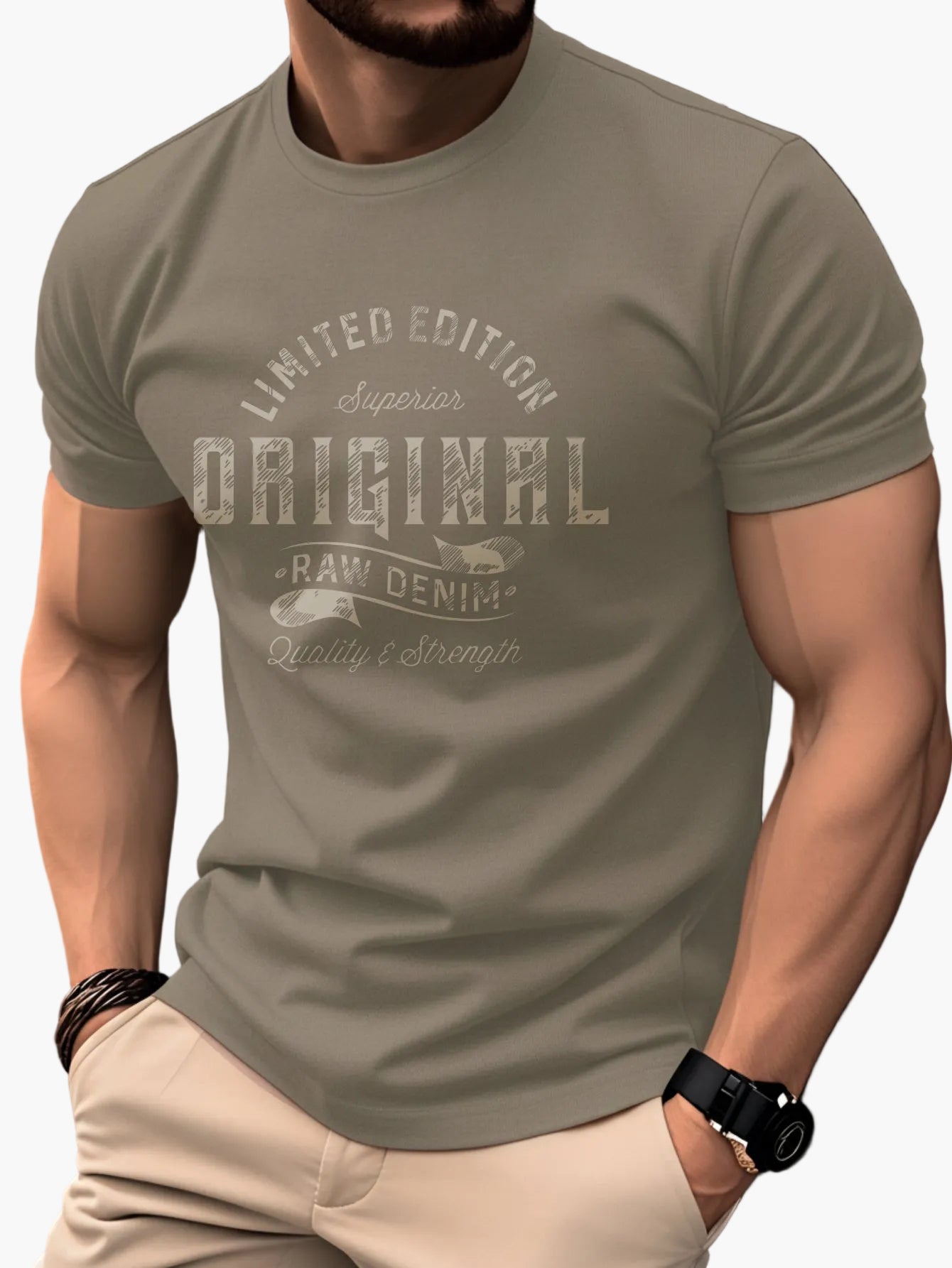Herren T-Shirt Original Raw Denim Vintage Style – Lässiges Motivshirt für Alltag und Freizeit