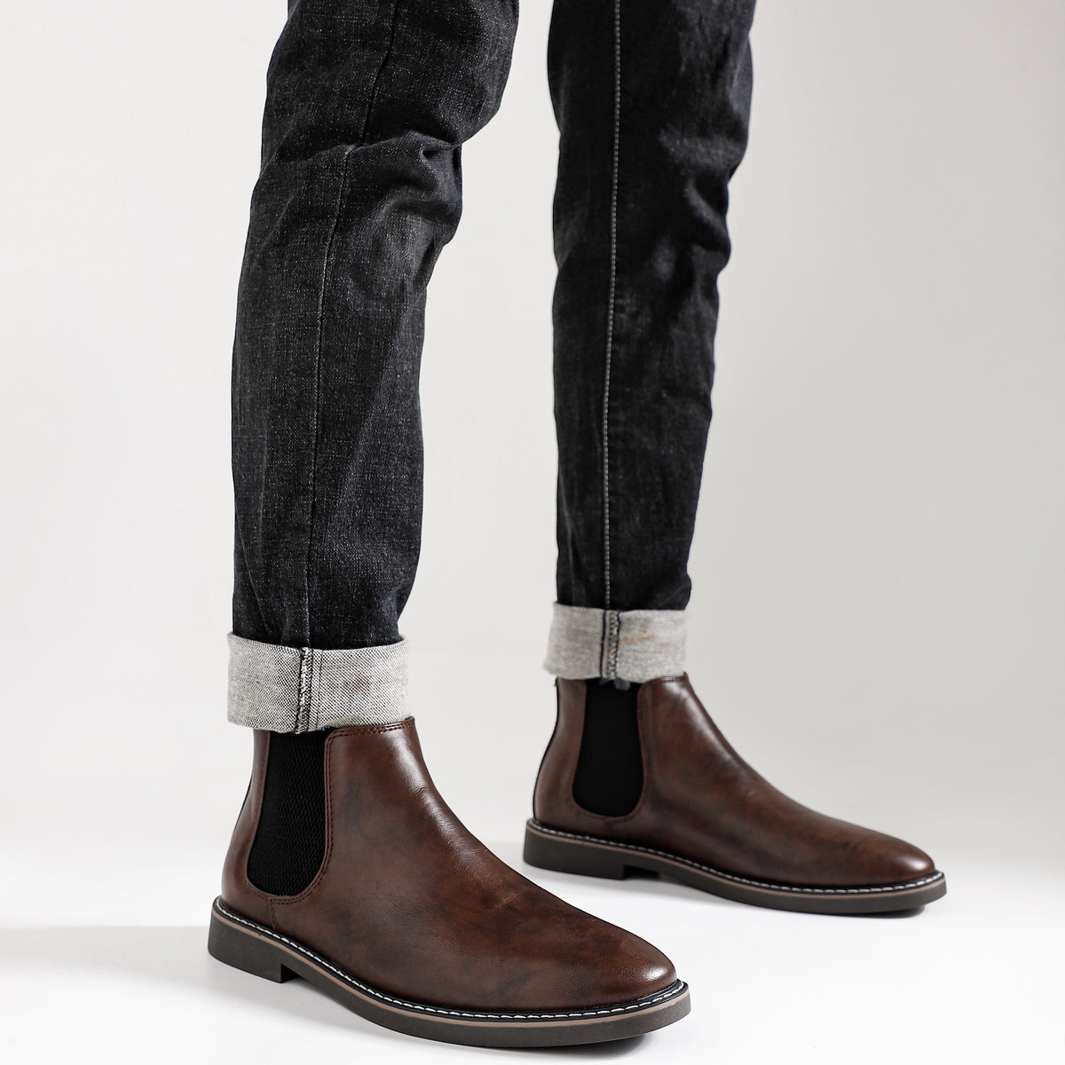 Herren Chelsea Boots mit elastischem Einsatz und Zuglasche