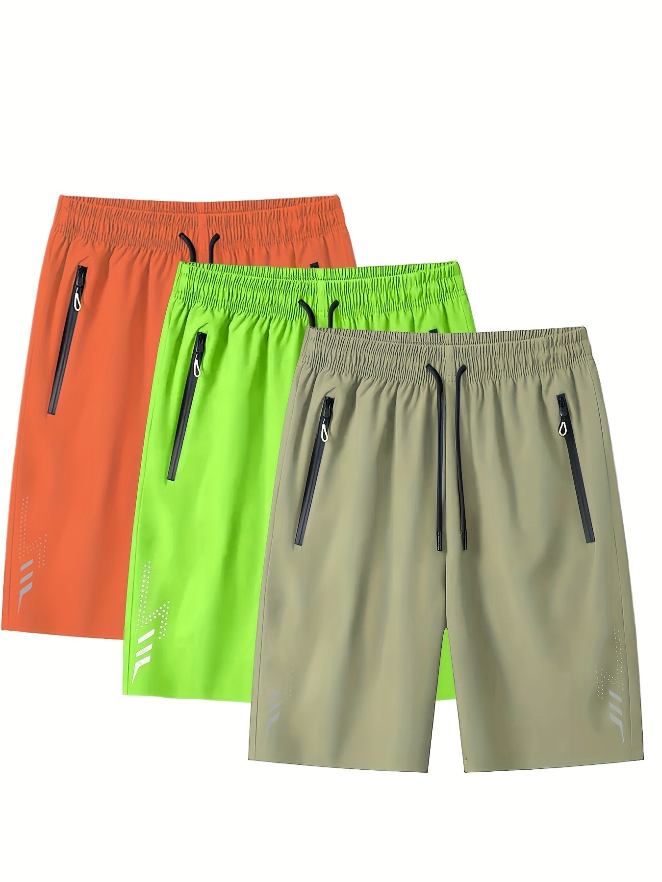 Herren Sportliche Laufshorts mit Reißverschlusstaschen – Bequeme Fitness- und Freizeithose