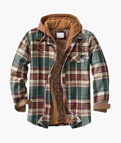 Herren Flanelljacke mit Kapuze – Lässiger Outdoor-Style für Herbst und Winter