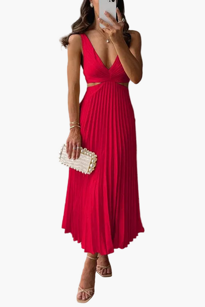 Damen Plissiertes Midikleid Elegant Festlich – Sanne Faltenrock, Abendmode & Partystyle