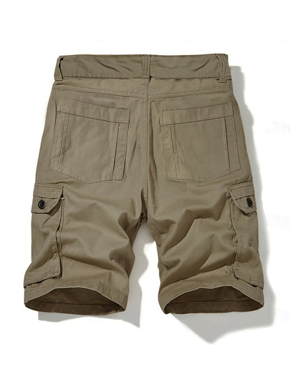 Herren Cargo Shorts mit Taschen und Flaggenmotiv – Outdoor & Freizeit