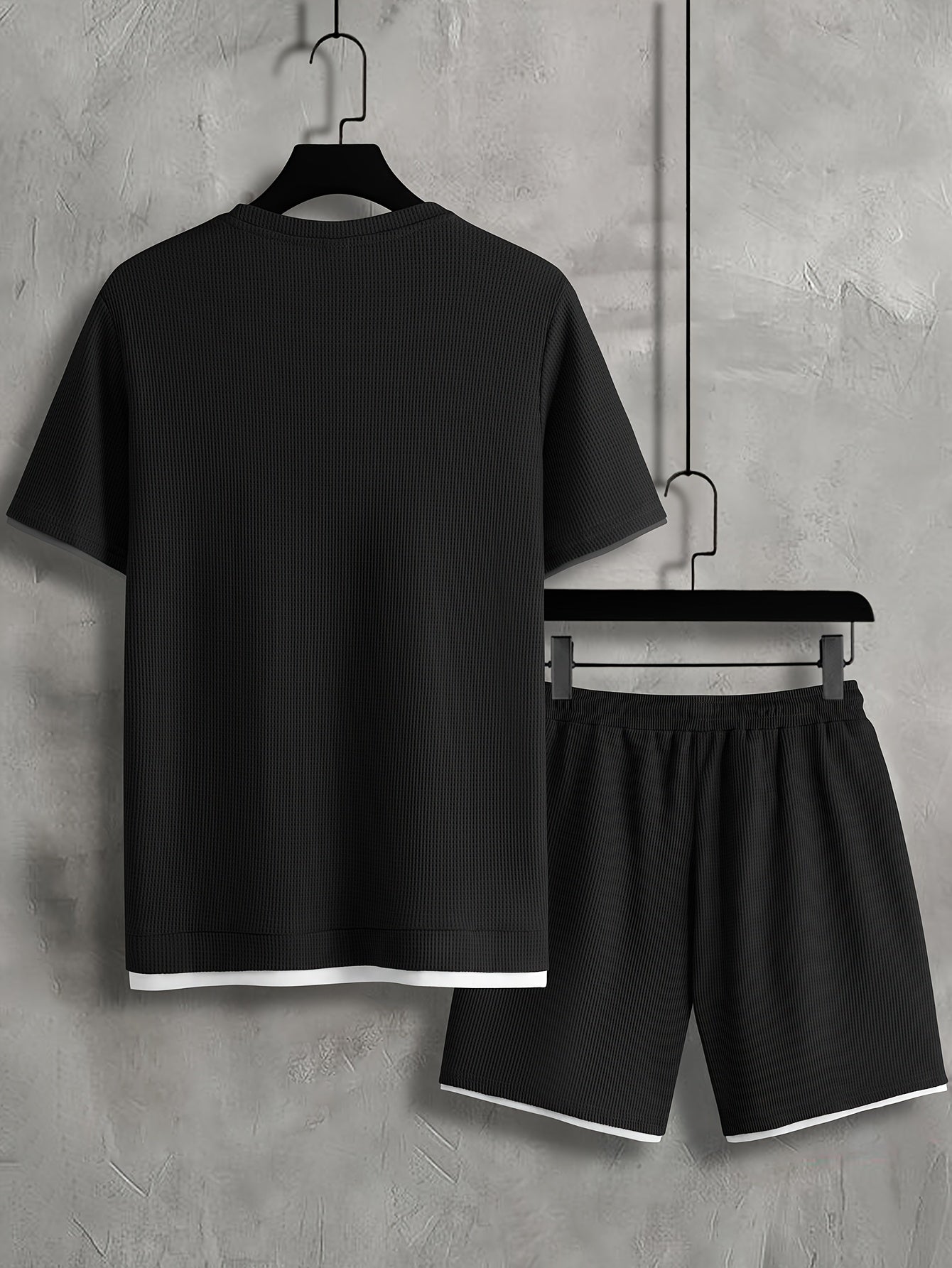 Herren Freizeit-Set Kurzarm T-Shirt & Shorts Lounge Outfit – Bequemes Sommer Homewear