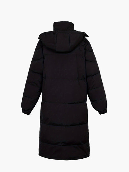 Herren Daunen-Steppmantel Lang – Warmer Wintermantel, Kapuze, Casual Style