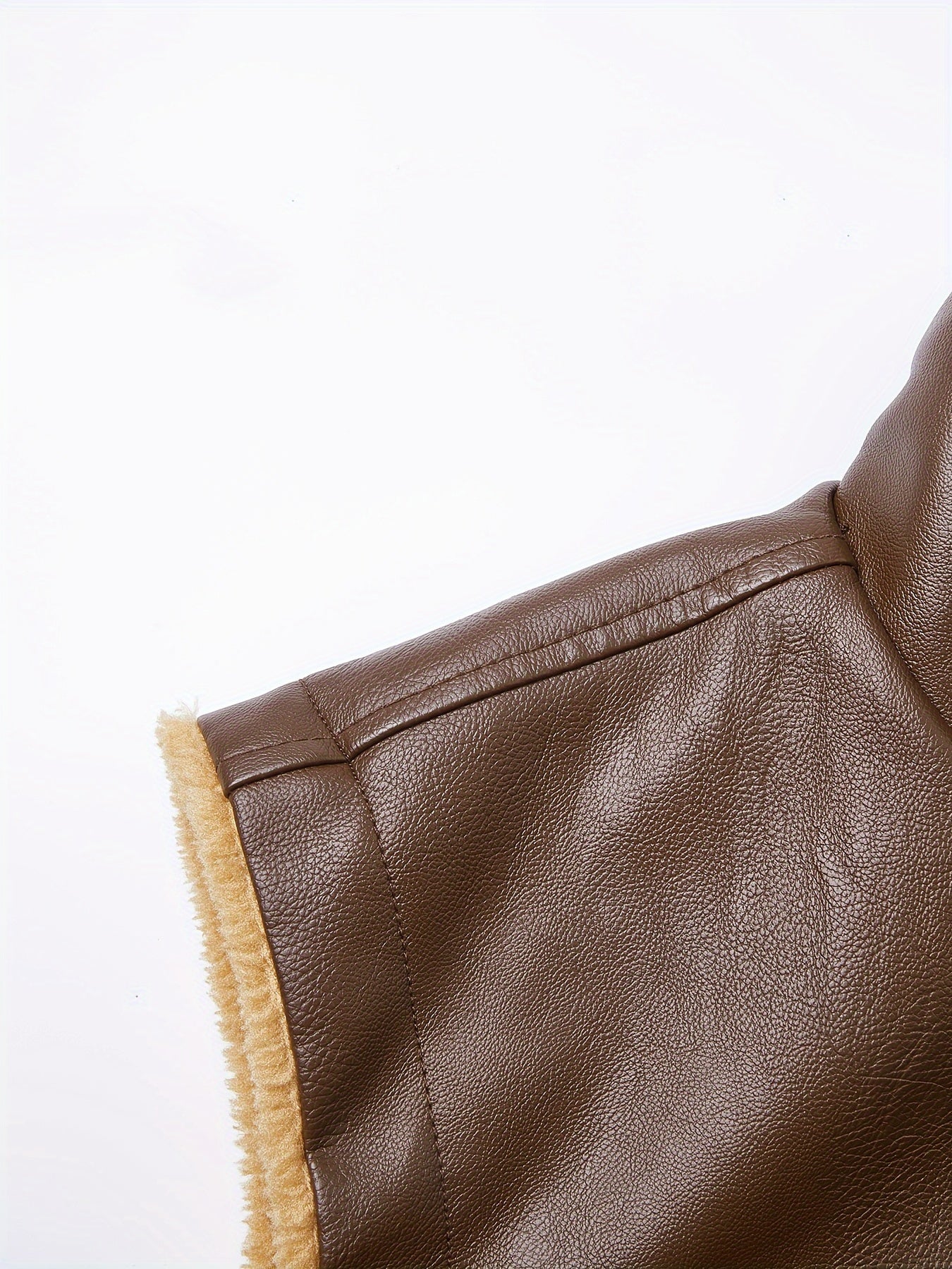 Herren Weste mit Teddyfutter, Reißverschluss, Taschen, Ärmellos