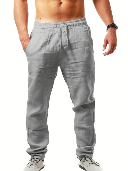 Herren Freizeithose mit Kordelzug – Leichte Sommerhose, Bequemer Schnitt, Perfekt für Alltag & Urlaub