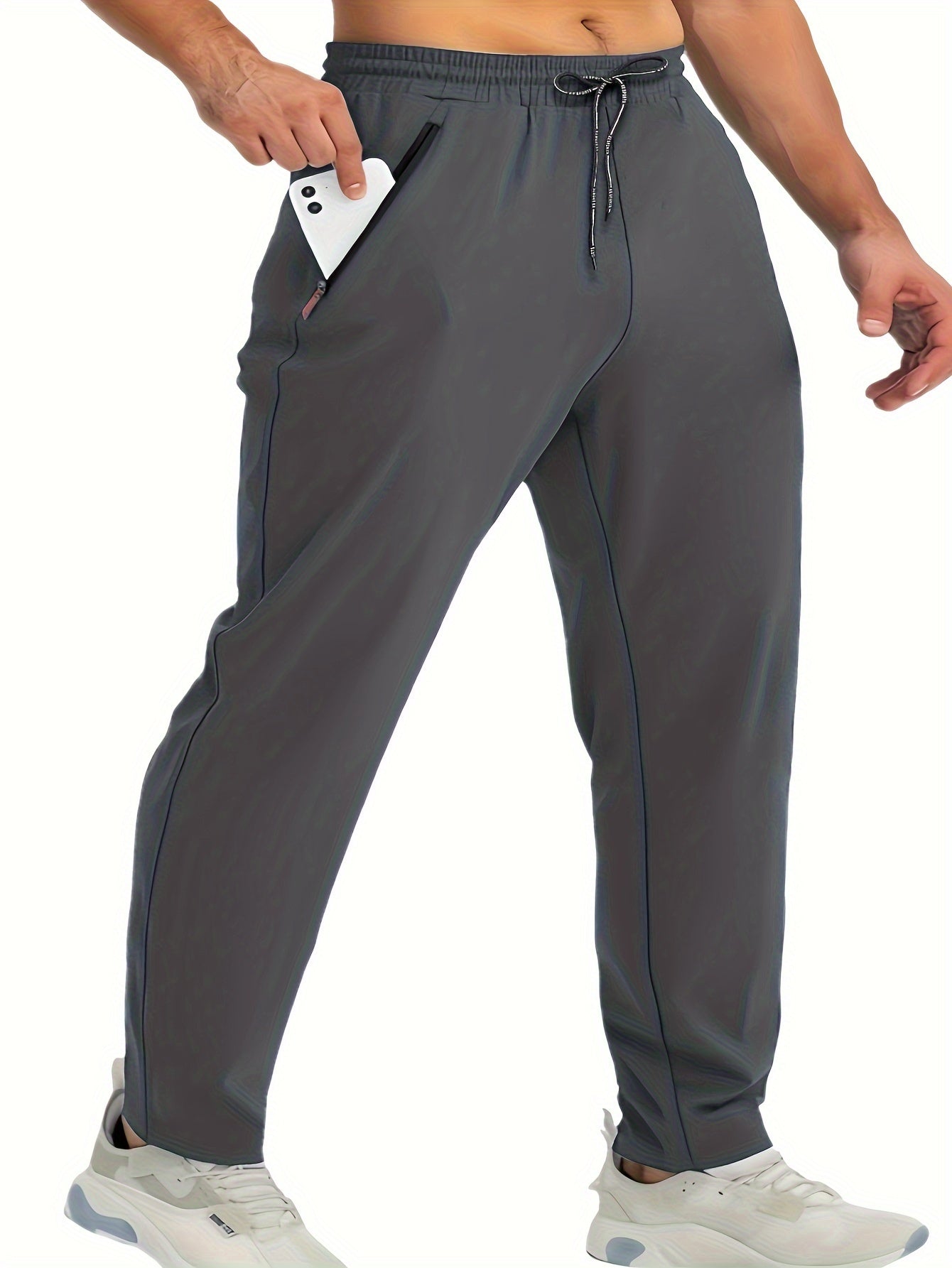 Herren Jogginghose Set – Sportliche Freizeithosen mit Reißverschlusstaschen für Alltag und Training