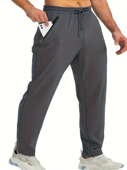 Herren Jogginghose Set – Sportliche Freizeithosen mit Reißverschlusstaschen für Alltag und Training